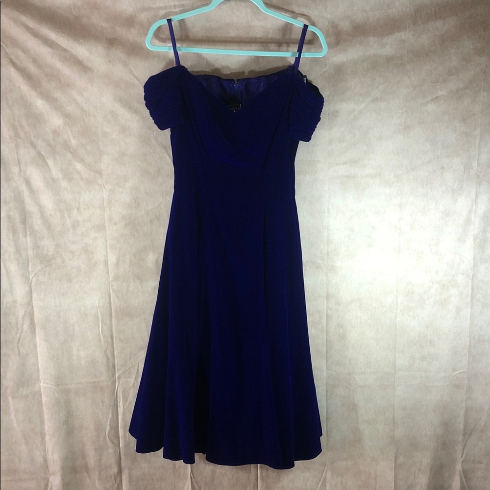 Vintage Karen Lucas for Niki‎ Velvet violet dress